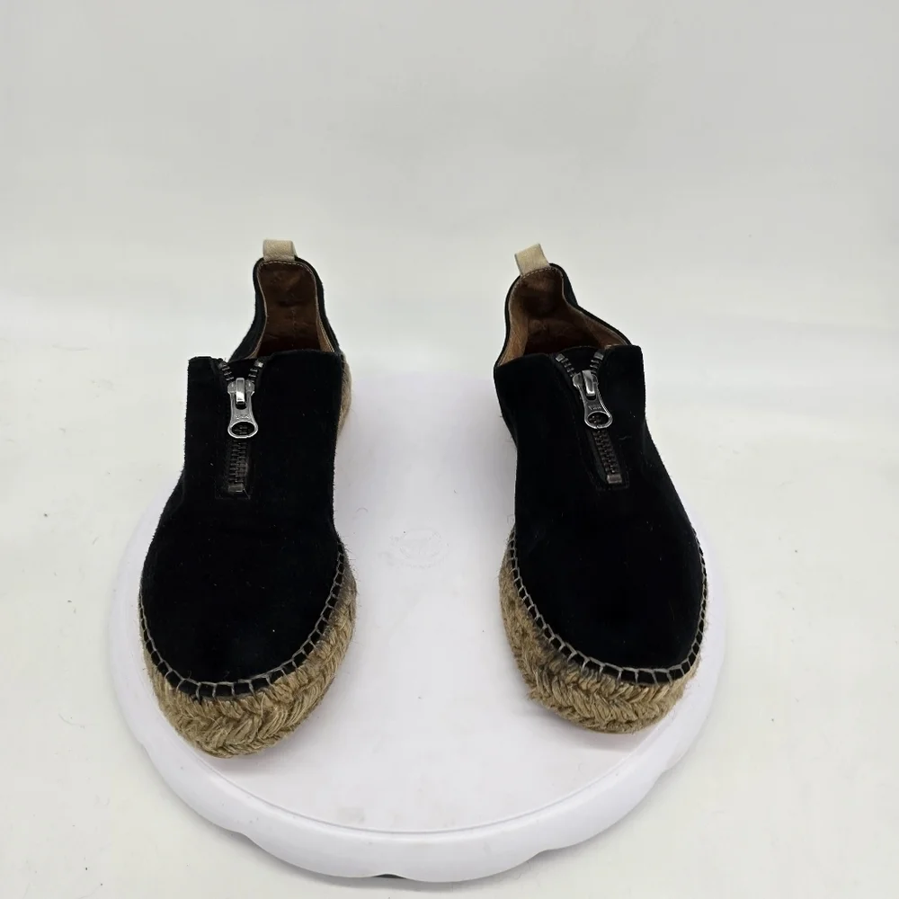 Eric Michael Shoe Women's 6.5 Size 37 Serena Platform Espadrilles Black